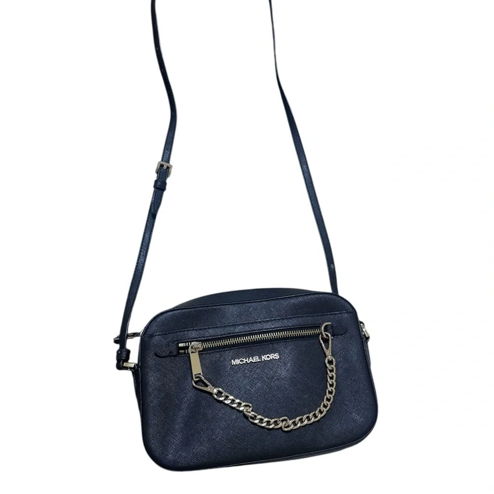 Michael Kors Black Satchel with Gold Accents